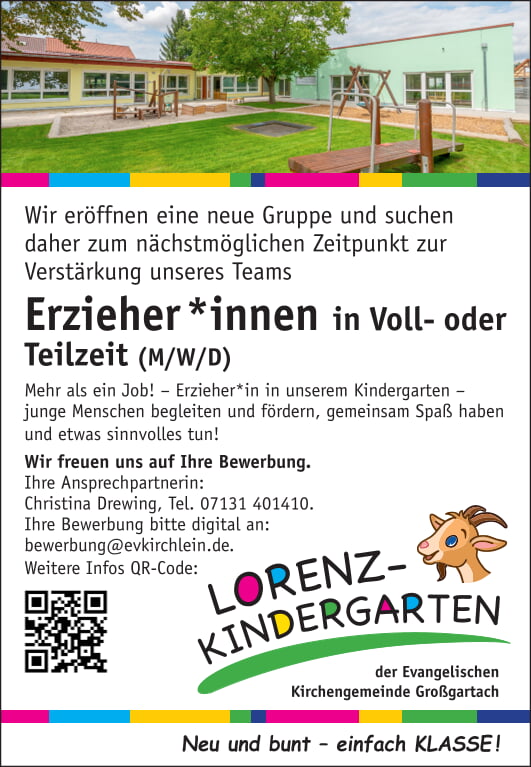 Stelle Erzieher als PDF
