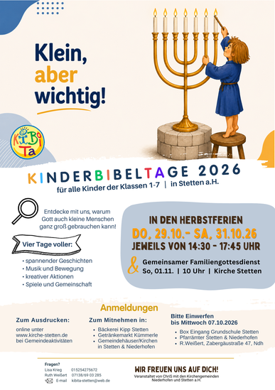 Anmeldung Kinderbibeltage