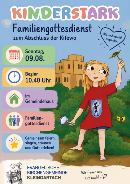 Familiengottesdienst zum Abschluss der Kinderferienwoche