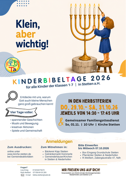 Anmeldung Kinderbibeltage